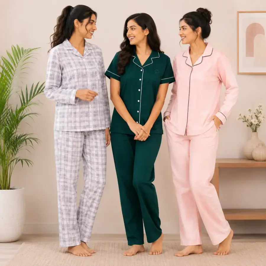 3 Women's Comfortable Night Suit Set ( N9 ) in As shown in photos