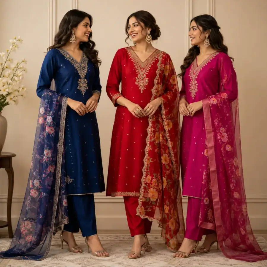 3-Piece Women's Kurti Collection (P-5) in As shown in photos