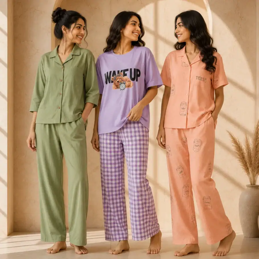 3 Women's Daily Comfort Night Suit ( S4 ) in As shown in photos